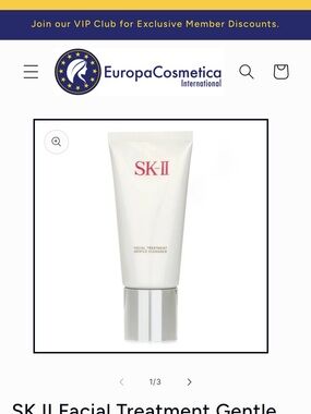 adidas White Gentle Facial Cleanser Tube with Silver Cap and Red Logo